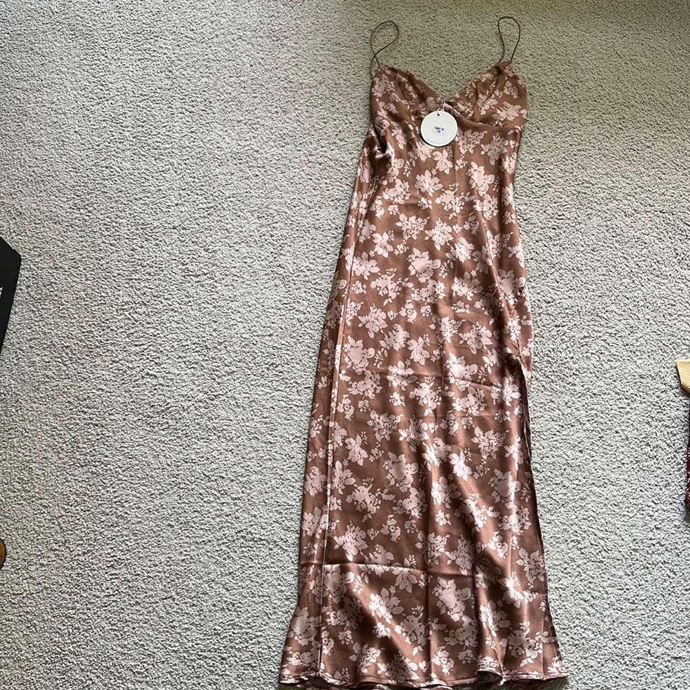 Mauve/pink midi dress